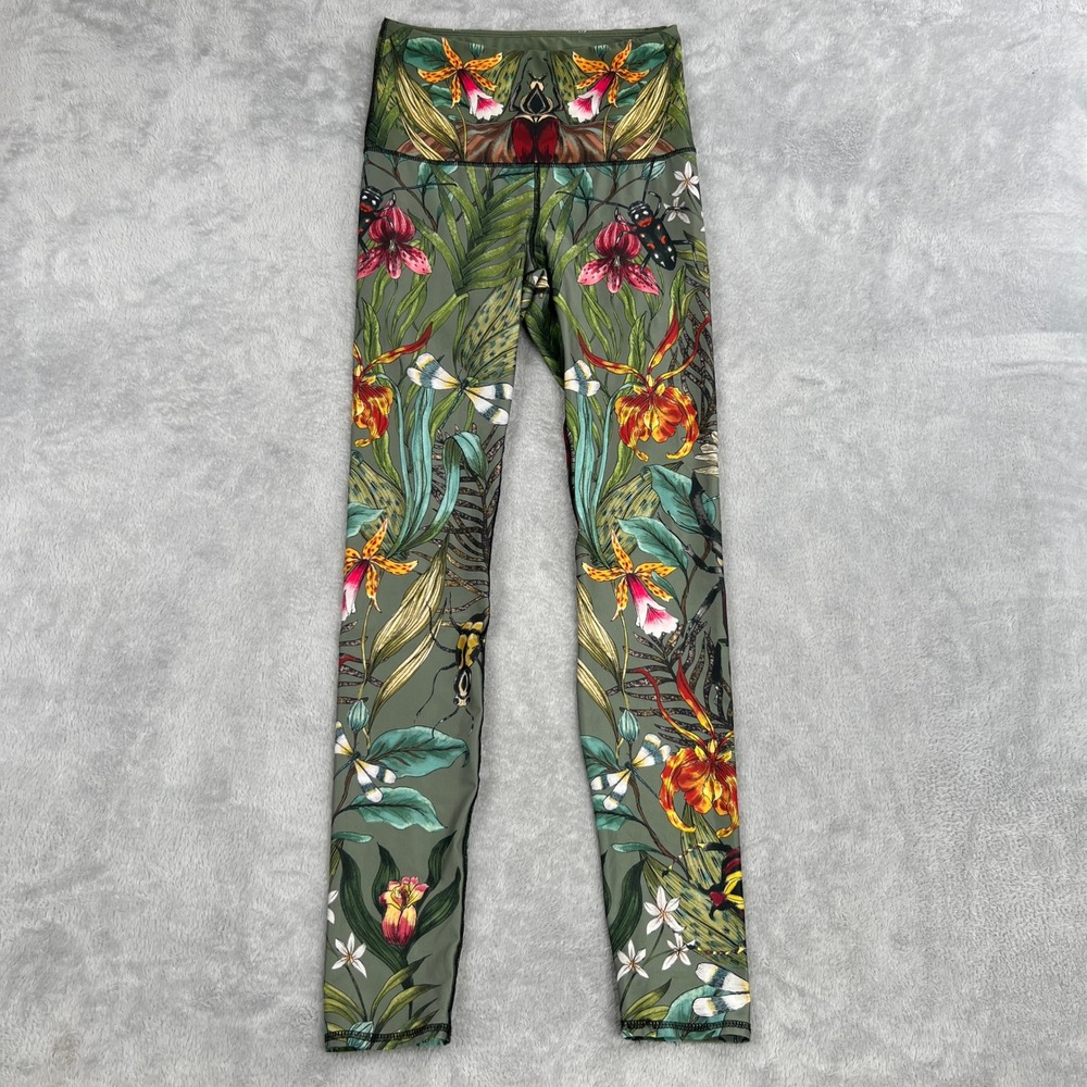 Yoga Democracy Green Thumb Leggings S Green Women Eco Friendly High Waist Yoga